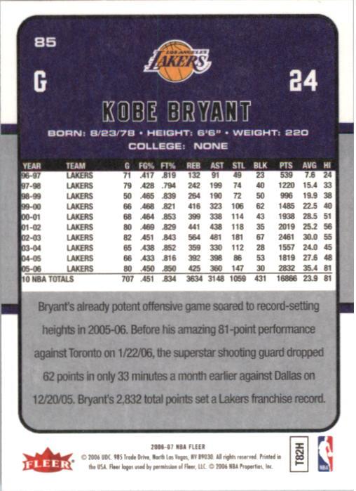 2006-07 Fleer Basketball Card Pick - Picture 171 of 490