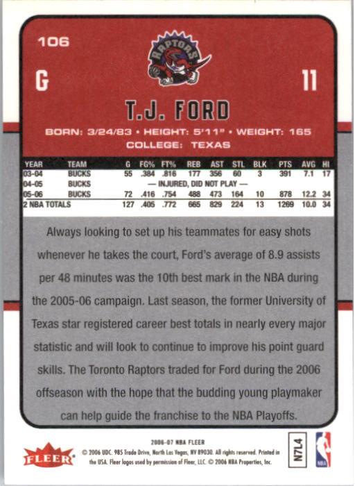 2006-07 Fleer Basketball Card Pick - Picture 213 of 490