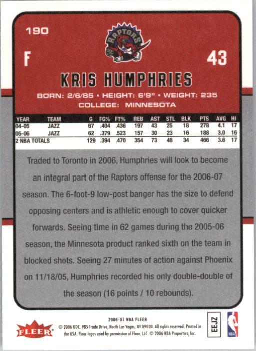2006-07 Fleer Basketball Card Pick - Picture 381 of 490