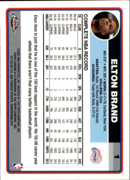 2006-07 Topps Chrome Basketball Card Pick - Picture 3 of 380
