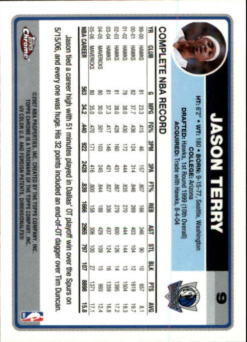 2006-07 Topps Chrome Basketball Card Pick - Picture 17 of 380