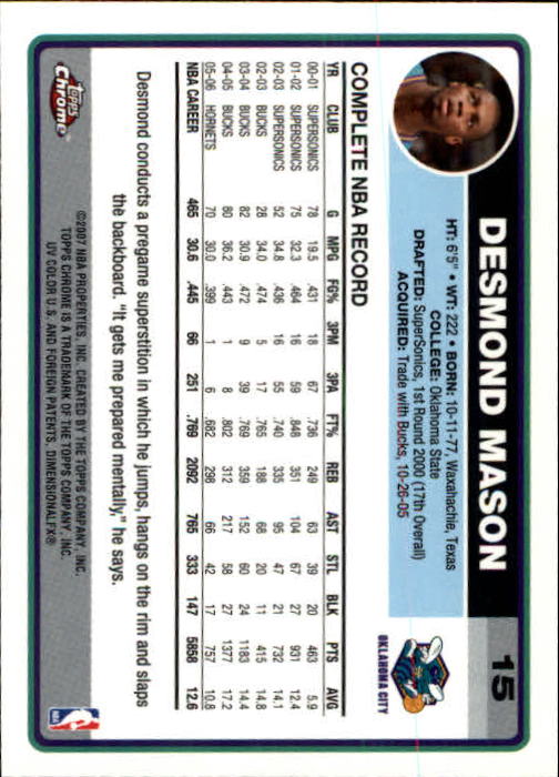 2006-07 Topps Chrome Basketball Card Pick - Picture 27 of 380