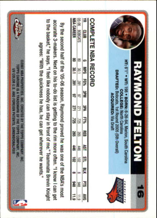 2006-07 Topps Chrome Basketball Card Pick - Picture 29 of 380