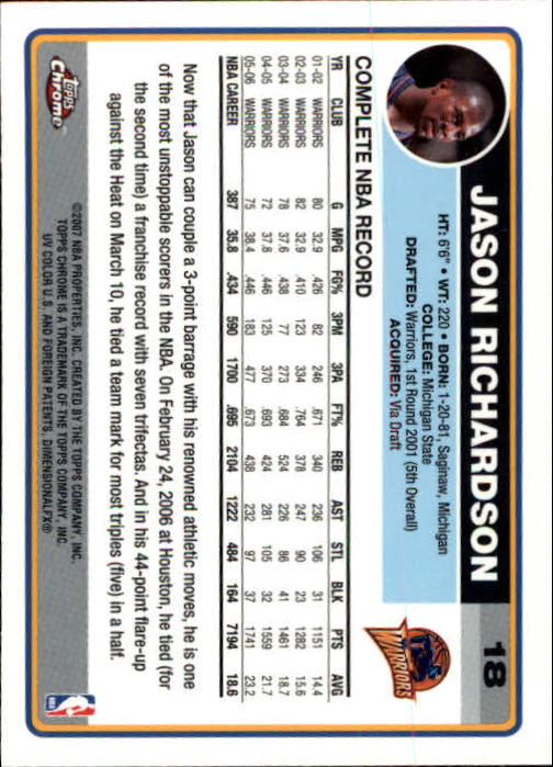 2006-07 Topps Chrome Basketball Card Pick - Picture 33 of 380