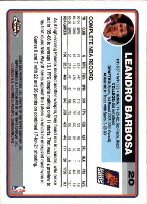 2006-07 Topps Chrome Basketball Card Pick - Picture 37 of 380