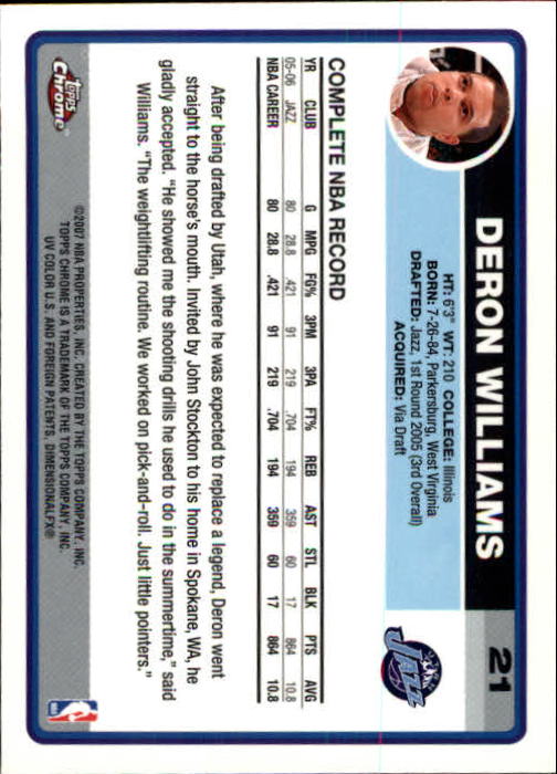 2006-07 Topps Chrome Basketball Card Pick - Picture 39 of 380