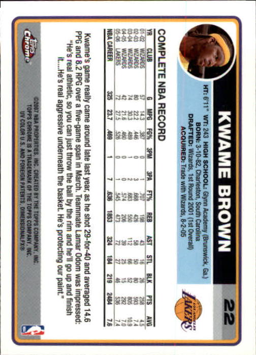2006-07 Topps Chrome Basketball Card Pick - Picture 41 of 380