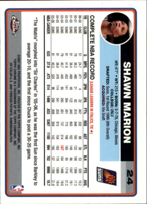 2006-07 Topps Chrome Basketball Card Pick - Picture 45 of 380