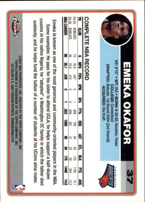 2006-07 Topps Chrome Basketball Card Pick - Picture 67 of 380