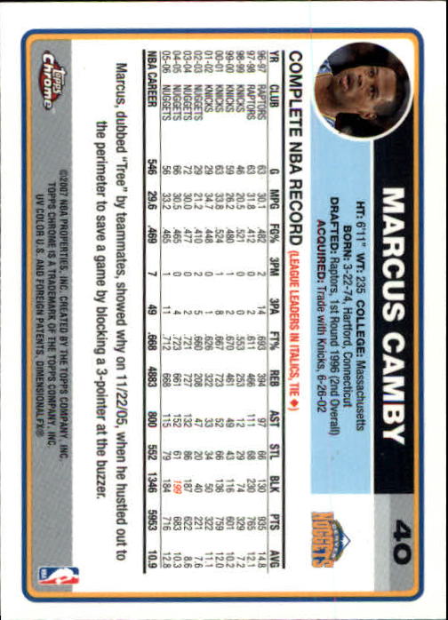 2006-07 Topps Chrome Basketball Card Pick - Picture 73 of 380