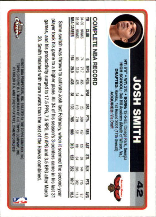 2006-07 Topps Chrome Basketball Card Pick - Picture 77 of 380