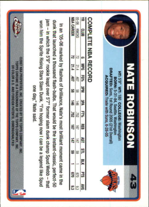 2006-07 Topps Chrome Basketball Card Pick - Picture 79 of 380