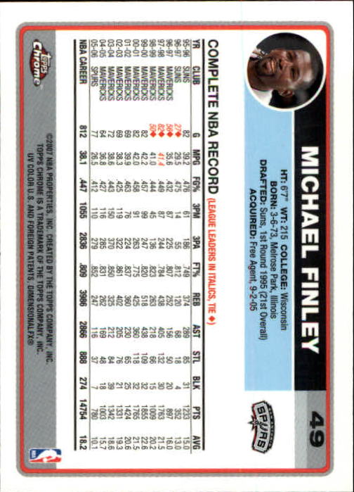 2006-07 Topps Chrome Basketball Card Pick - Picture 89 of 380