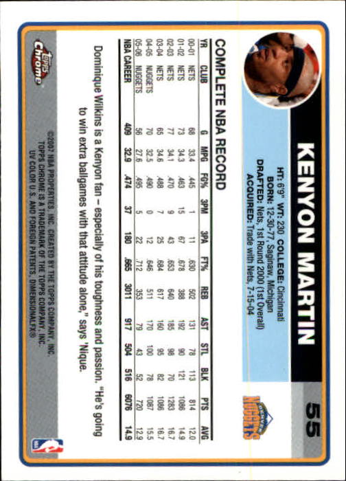 2006-07 Topps Chrome Basketball Card Pick - Picture 101 of 380