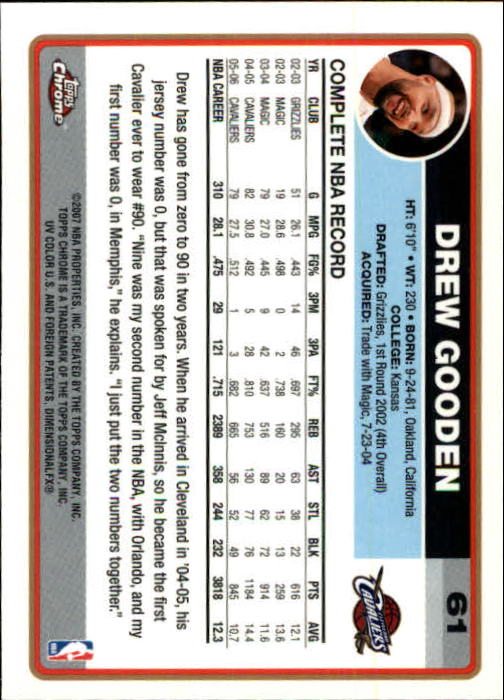 2006-07 Topps Chrome Basketball Card Pick - Picture 109 of 380