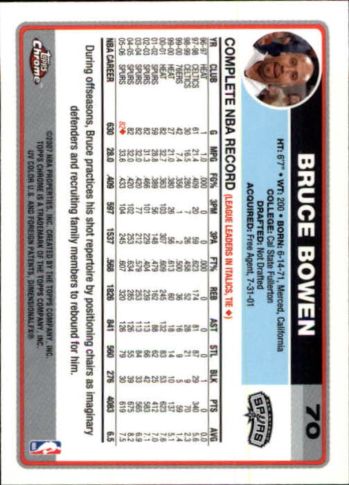 2006-07 Topps Chrome Basketball Card Pick - Picture 125 of 380