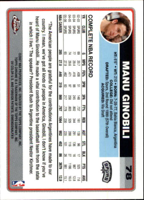 2006-07 Topps Chrome Basketball Card Pick - Picture 141 of 380