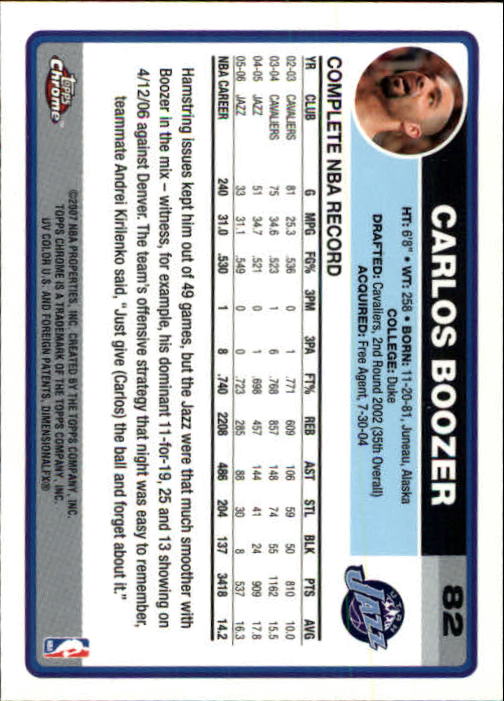 2006-07 Topps Chrome Basketball Card Pick - Picture 149 of 380