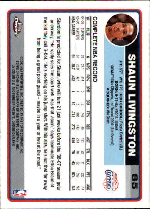 2006-07 Topps Chrome Basketball Card Pick - Picture 155 of 380