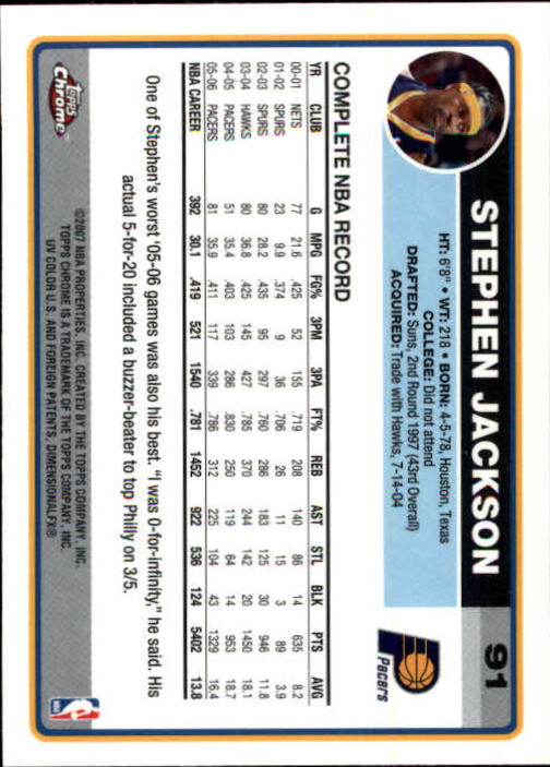 2006-07 Topps Chrome Basketball Card Pick - Picture 167 of 380