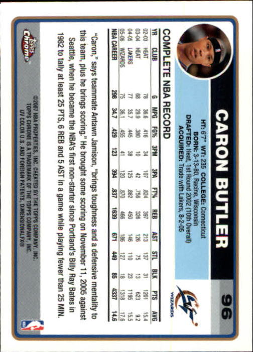 2006-07 Topps Chrome Basketball Card Pick - Picture 177 of 380