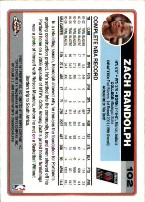 2006-07 Topps Chrome Basketball Card Pick - Picture 189 of 380