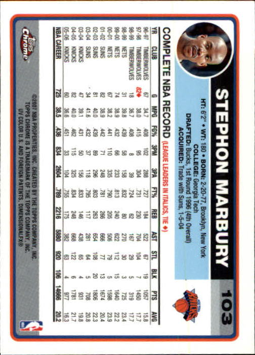 2006-07 Topps Chrome Basketball Card Pick - Picture 191 of 380