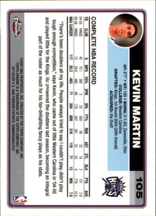 2006-07 Topps Chrome Basketball Card Pick - Picture 195 of 380