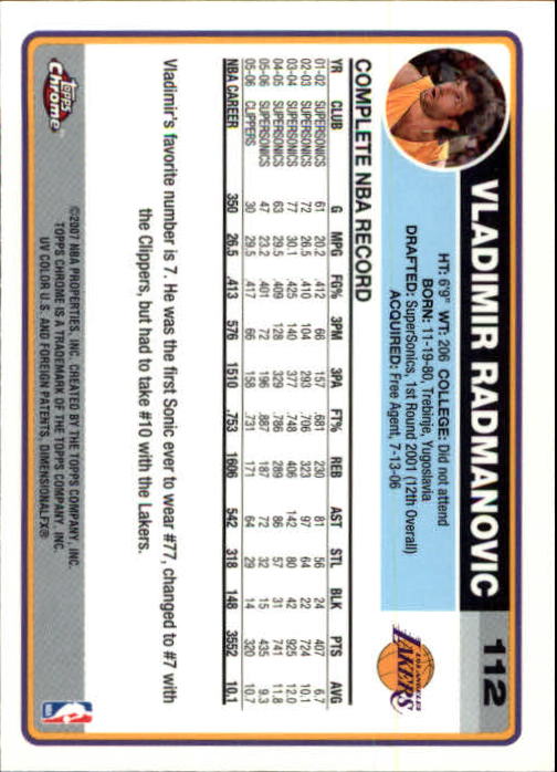 2006-07 Topps Chrome Basketball Card Pick - Picture 205 of 380