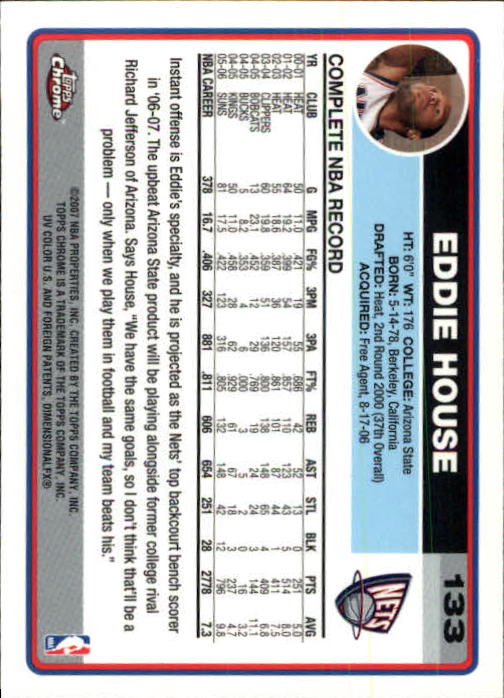 2006-07 Topps Chrome Basketball Card Pick - Picture 245 of 380