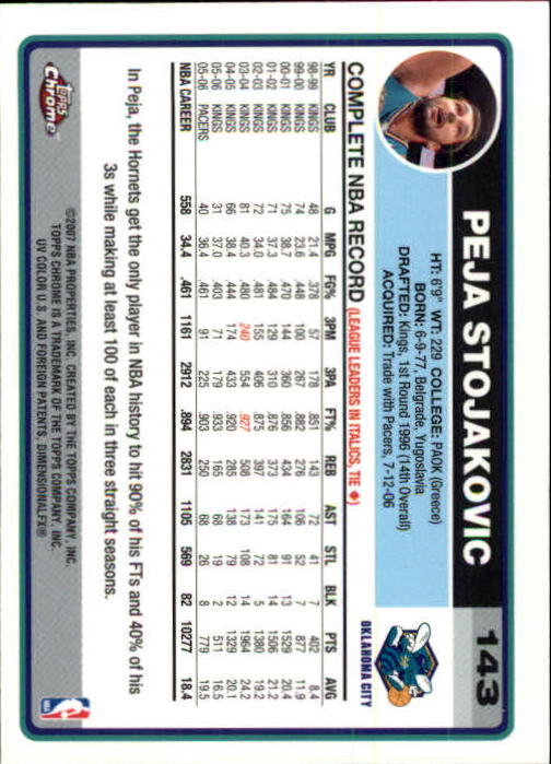2006-07 Topps Chrome Basketball Card Pick - Picture 263 of 380