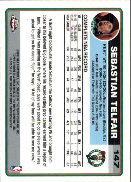 2006-07 Topps Chrome Basketball Card Pick - Picture 271 of 380