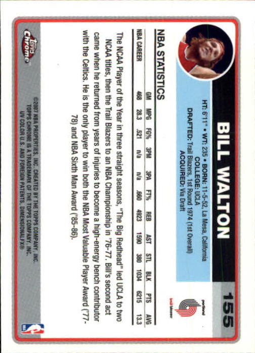 2006-07 Topps Chrome Basketball Card Pick - Picture 281 of 380