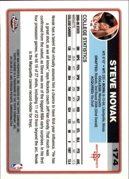 2006-07 Topps Chrome Basketball Card Pick - Picture 315 of 380