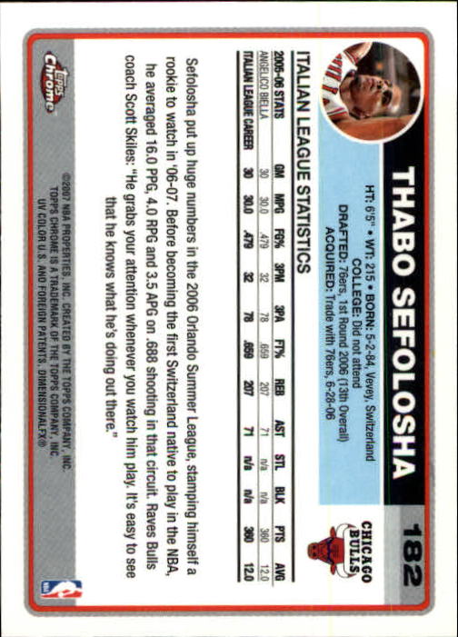2006-07 Topps Chrome Basketball Card Pick - Picture 331 of 380