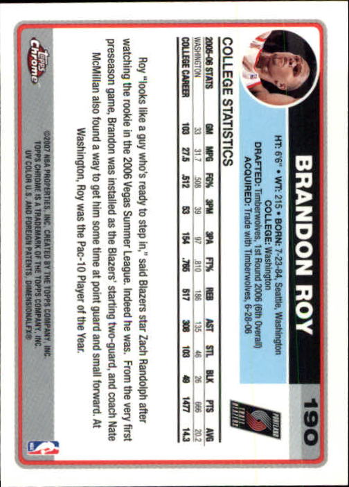 2006-07 Topps Chrome Basketball Card Pick - Picture 343 of 380