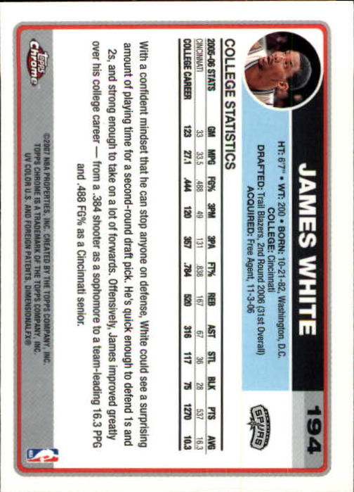 2006-07 Topps Chrome Basketball Card Pick - Picture 351 of 380