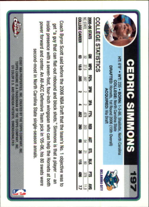 2006-07 Topps Chrome Basketball Card Pick - Picture 357 of 380