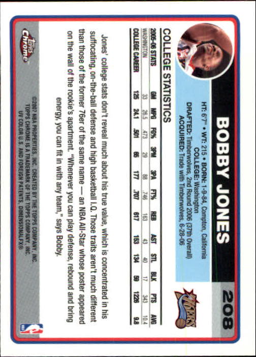 2006-07 Topps Chrome Basketball Card Pick - Picture 376 of 380