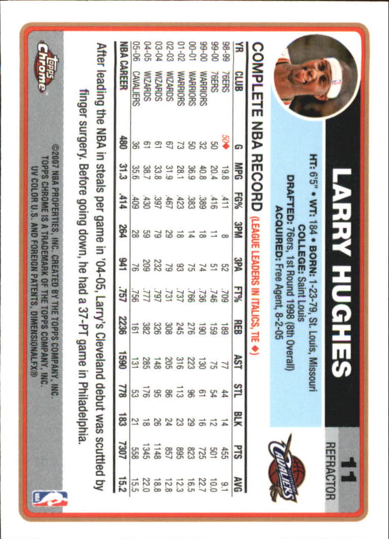 Tarjetas de inserción paralela ""Refractores"" de baloncesto cromadas Topps 2006-07 - Imagen 7 de 113