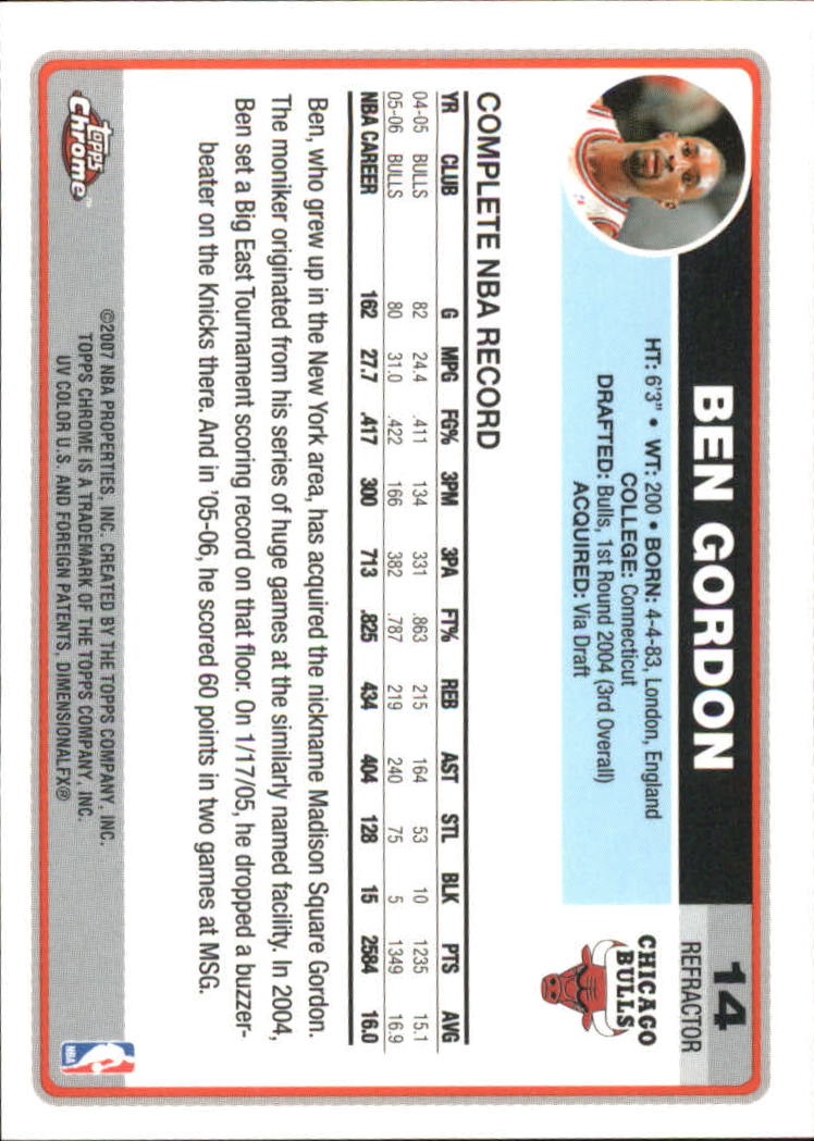 Tarjetas de inserción paralela ""Refractores"" de baloncesto cromadas Topps 2006-07 - Imagen 9 de 113
