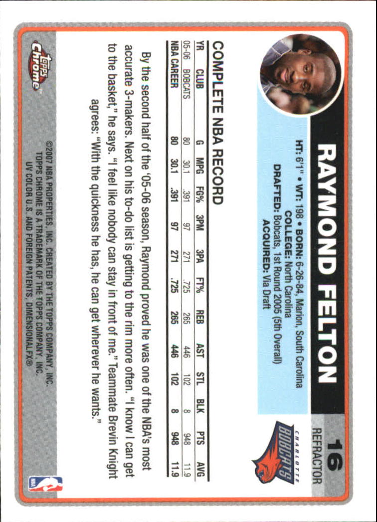 Tarjetas de inserción paralela ""Refractores"" de baloncesto cromadas Topps 2006-07 - Imagen 11 de 113