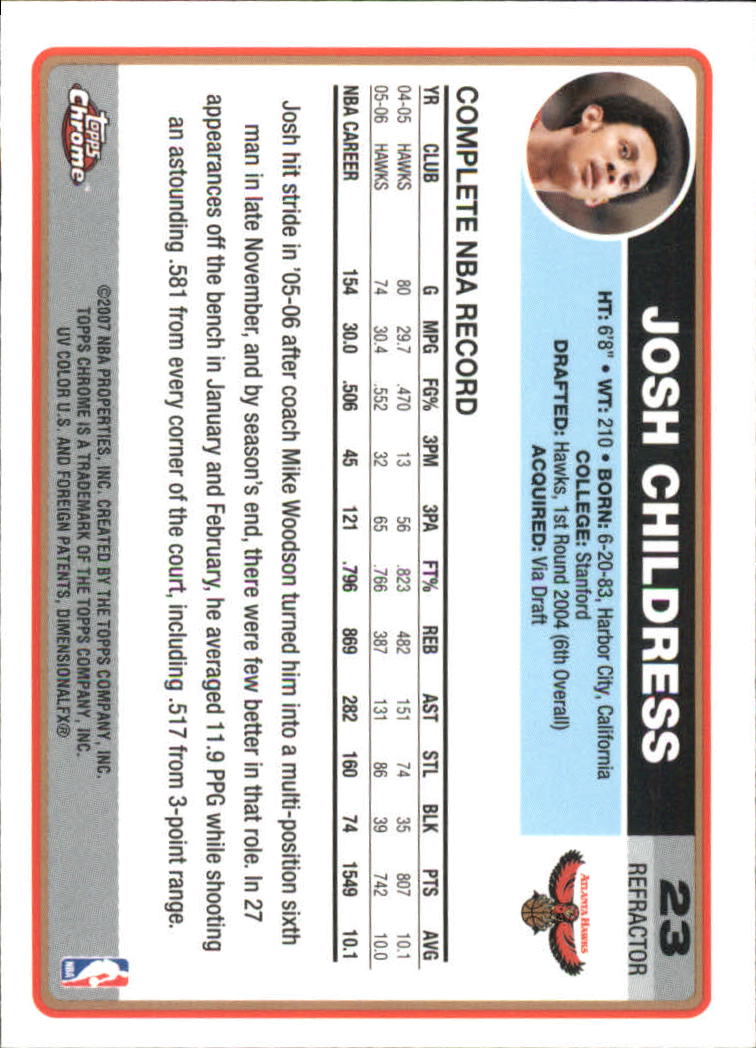 Tarjetas de inserción paralela ""Refractores"" de baloncesto cromadas Topps 2006-07 - Imagen 13 de 113