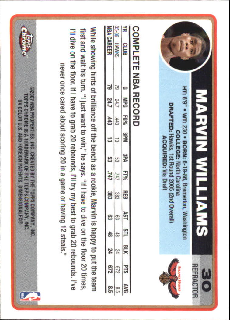 Tarjetas de inserción paralela ""Refractores"" de baloncesto cromadas Topps 2006-07 - Imagen 17 de 113