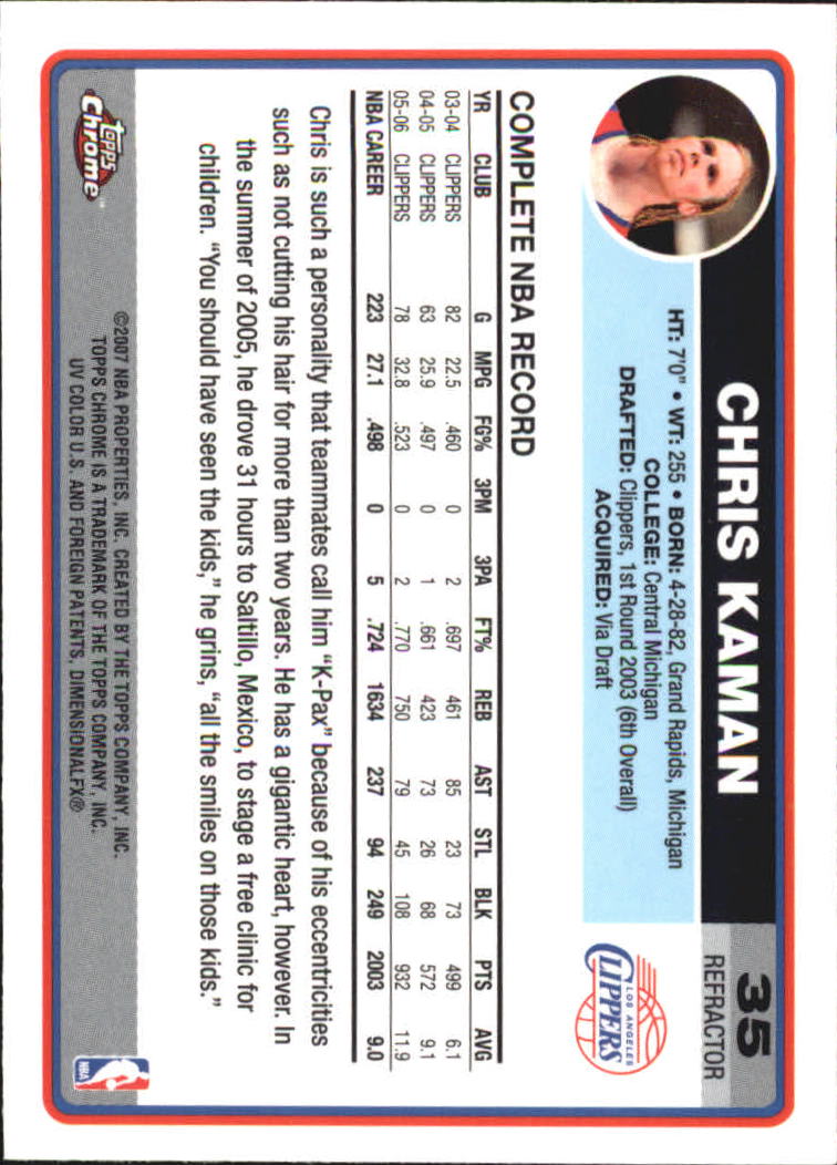 Tarjetas de inserción paralela ""Refractores"" de baloncesto cromadas Topps 2006-07 - Imagen 19 de 113