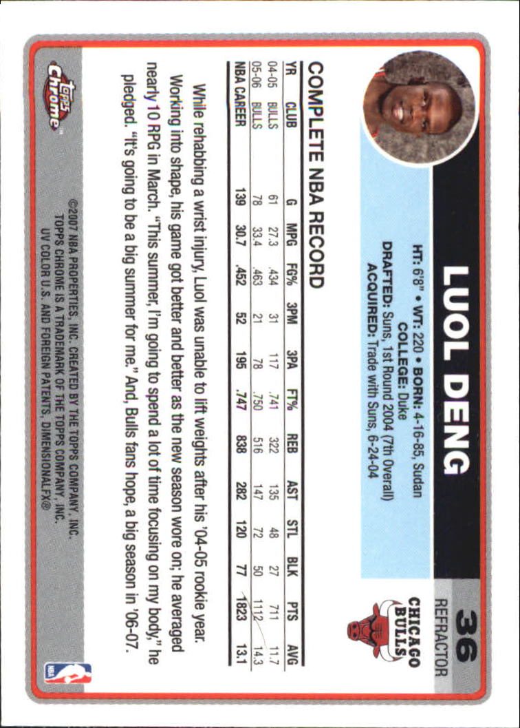 Tarjetas de inserción paralela ""Refractores"" de baloncesto cromadas Topps 2006-07 - Imagen 21 de 113