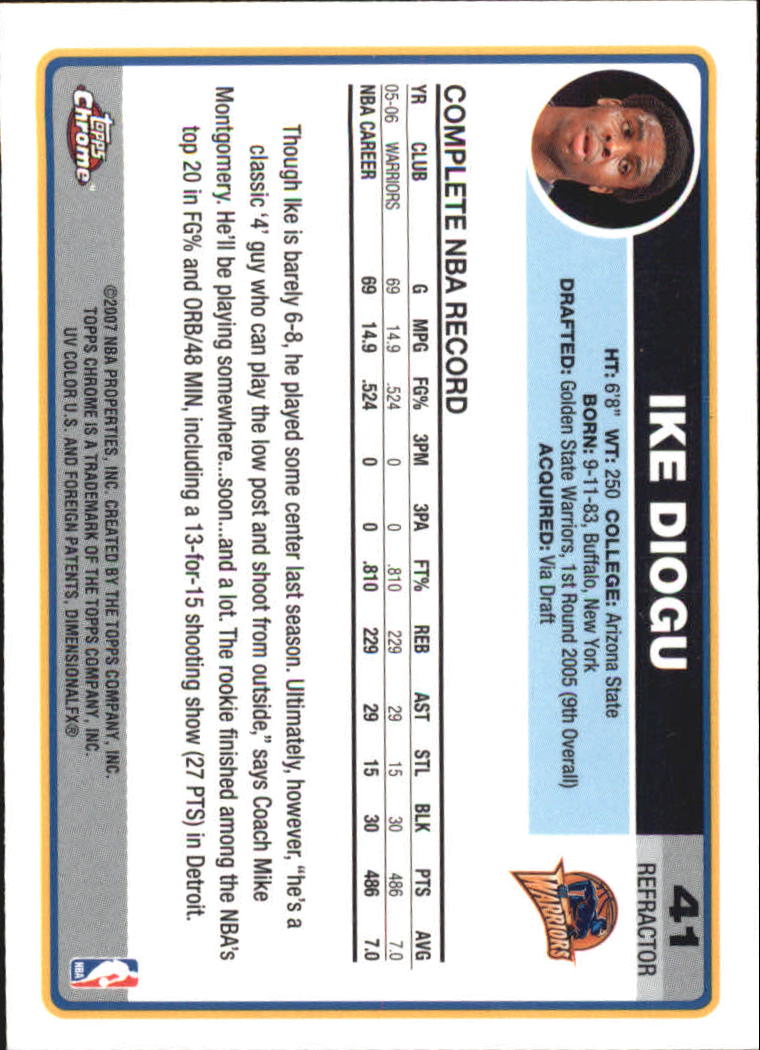 Tarjetas de inserción paralela ""Refractores"" de baloncesto cromadas Topps 2006-07 - Imagen 23 de 113