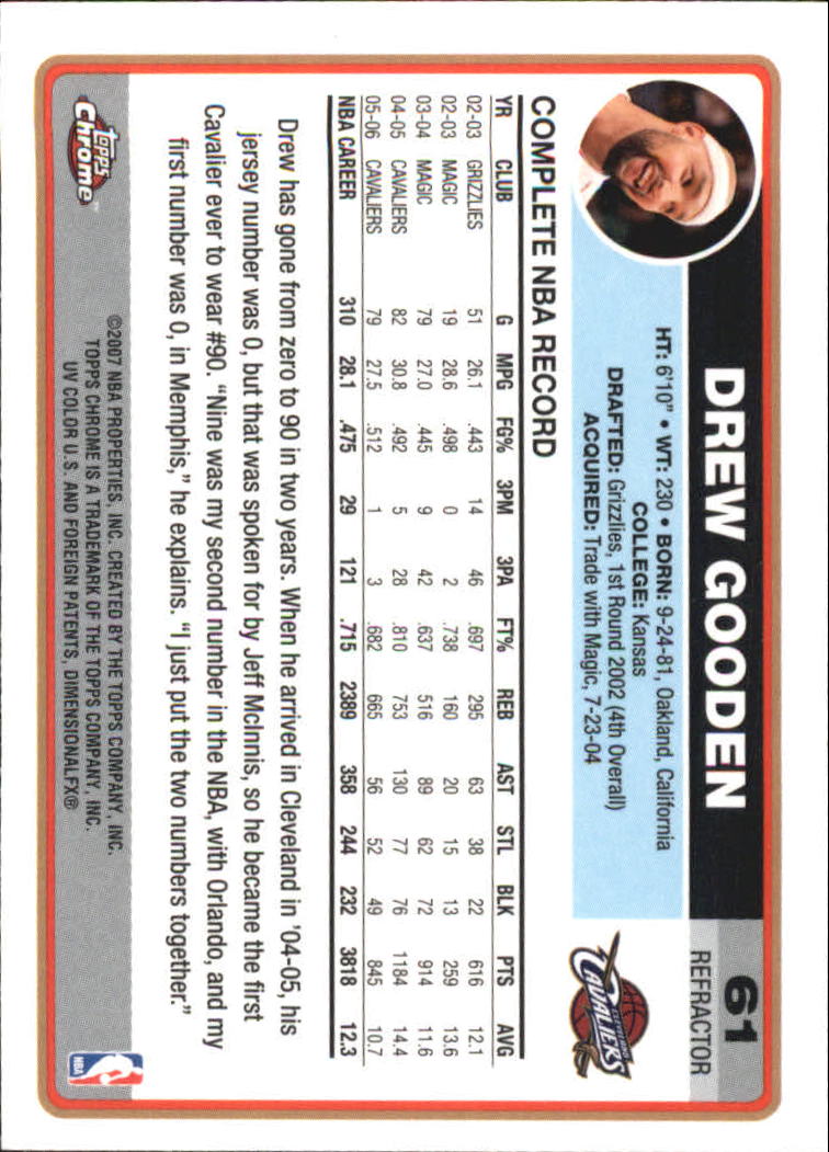 Tarjetas de inserción paralela ""Refractores"" de baloncesto cromadas Topps 2006-07 - Imagen 35 de 113