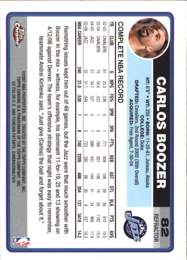 Tarjetas de inserción paralela ""Refractores"" de baloncesto cromadas Topps 2006-07 - Imagen 49 de 113