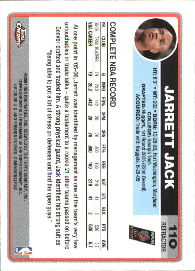 Tarjetas de inserción paralela ""Refractores"" de baloncesto cromadas Topps 2006-07 - Imagen 71 de 113